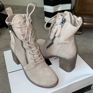 Taupe Lela Dolce Vita lace/ zip up boots